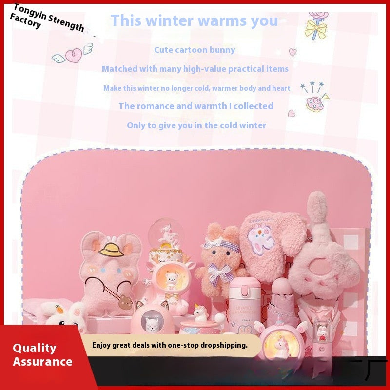 Christmas Girls'- Birthday -Kindergarten Primary School Students' Practical Winter Warm Gift Box