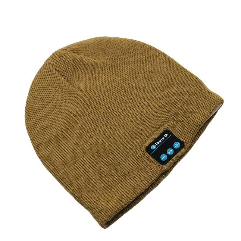 Bluetooth 50 Knitted Hat Simple Solid-Color Hip-Hop Style