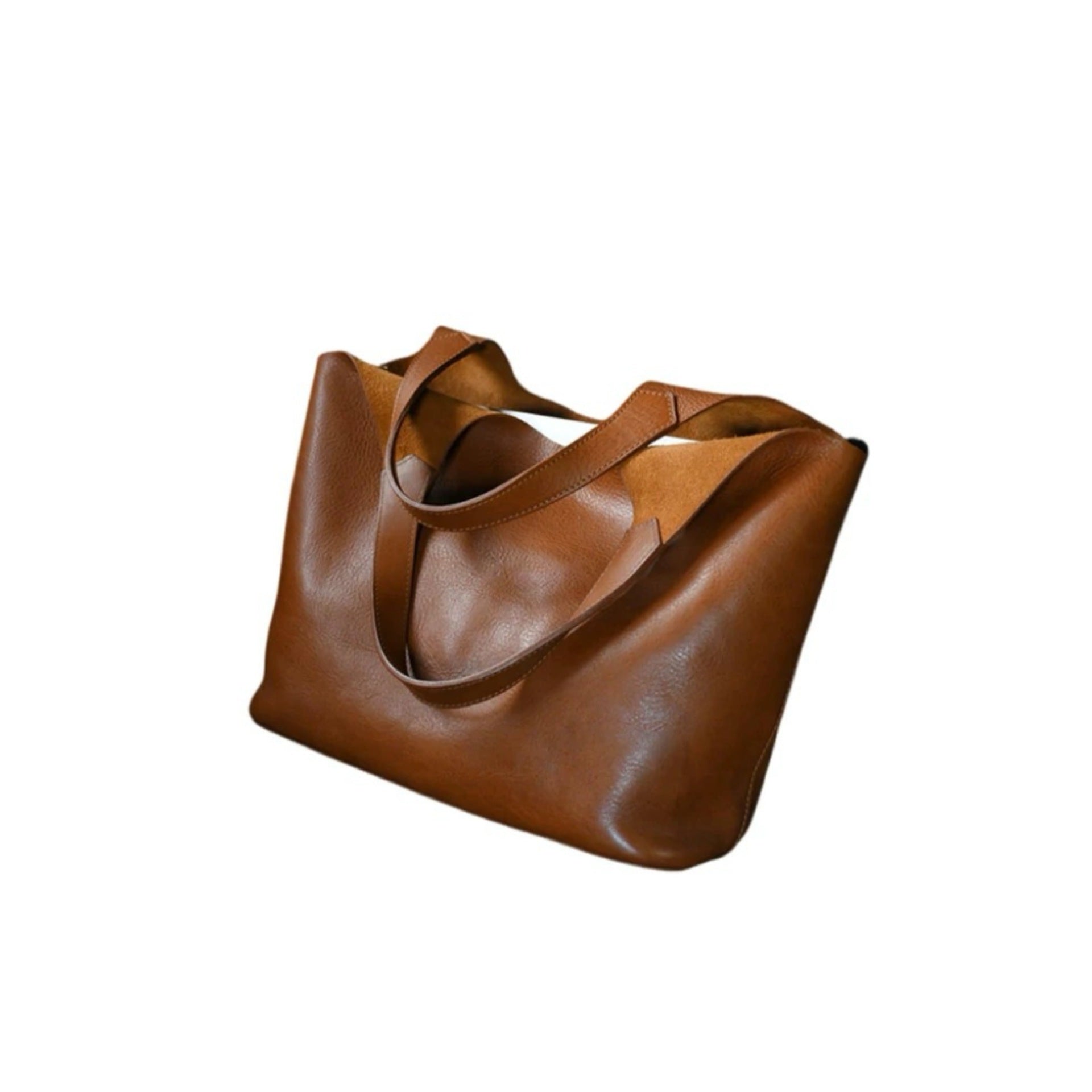 Commuter Large-Capacity Retro Flower Basket Bag Dual-Use Crossbody And Tote Style