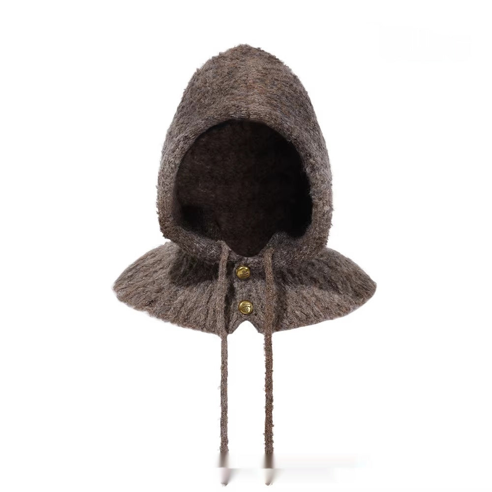 Warm Ear-protecting Hat And Scarf In One Tie-dye Balaclava Hat