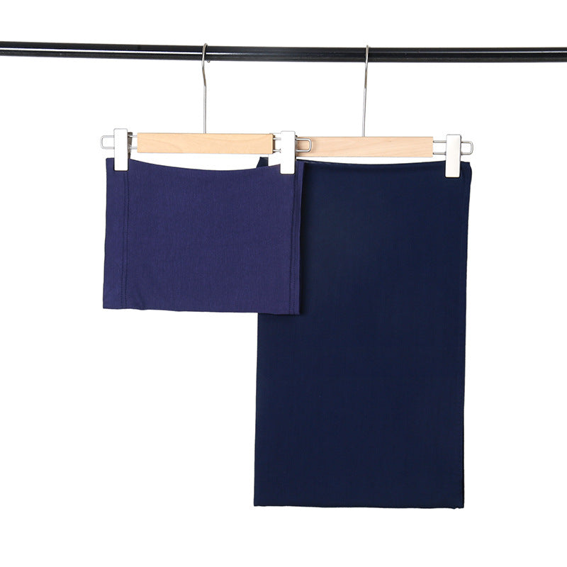 New Wide-brimmed Modal Monochrome Simple Ethnic Headscarf For Women