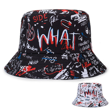 Korean Fashion Graffiti Street Adjustable Fisherman Hat