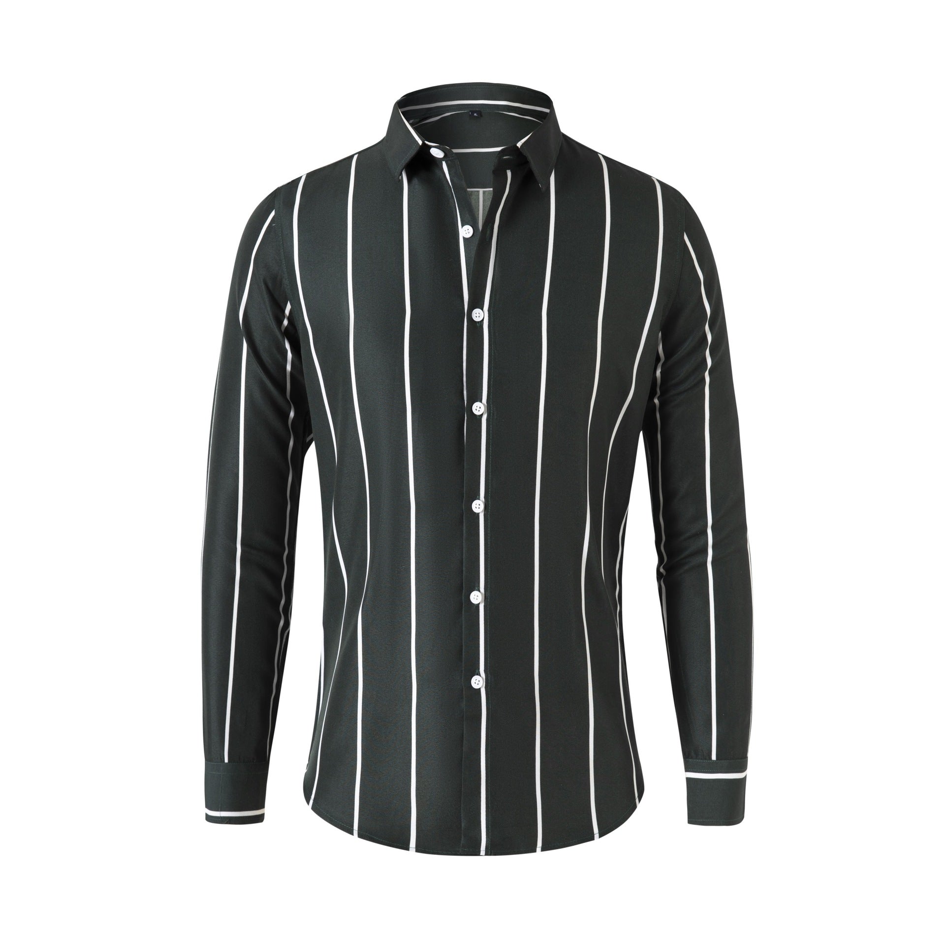 New Slim-fit Striped Shirt Men's Long Sleeve Shirt
