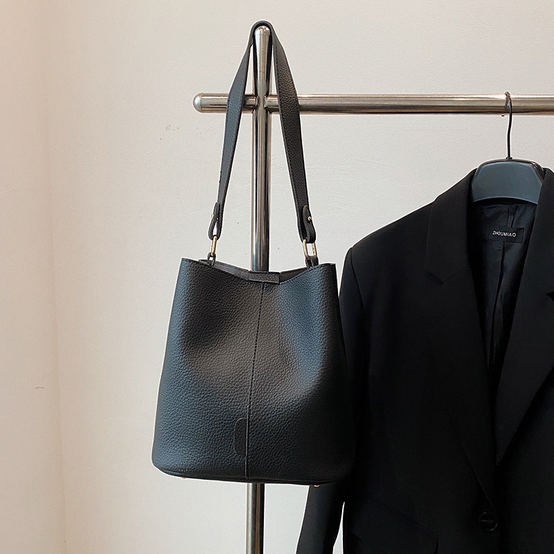 Sophisticated Winter Bucket Bag Set A Versatile Minimalist Single-shoulder Crossbody Bag
