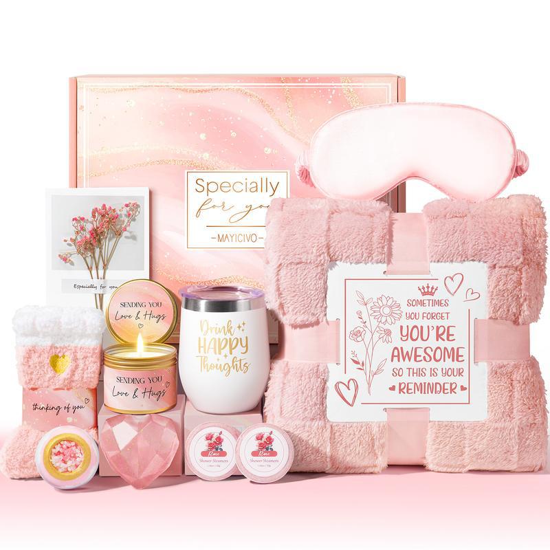 Christmas / Halloween Relax Gift Basket Women - Rose Cash Gift Box