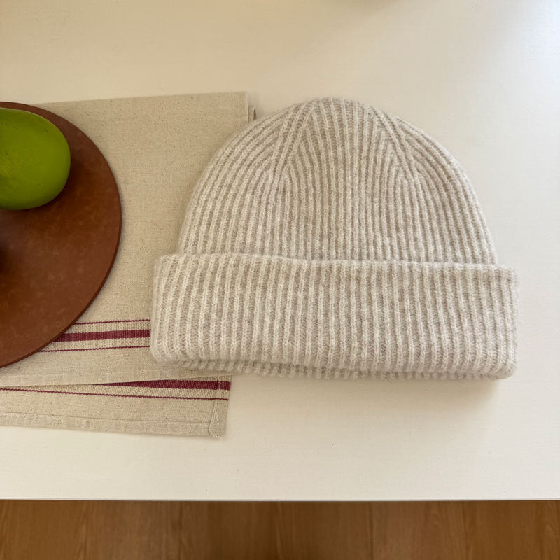 Women's Double-layer Wool Flanging Woolen Cap