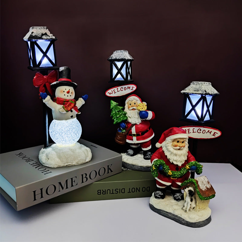 Christmas Gifts - Resin Christmas Snowman Night Light Decoration Christmas Gifts Crafts