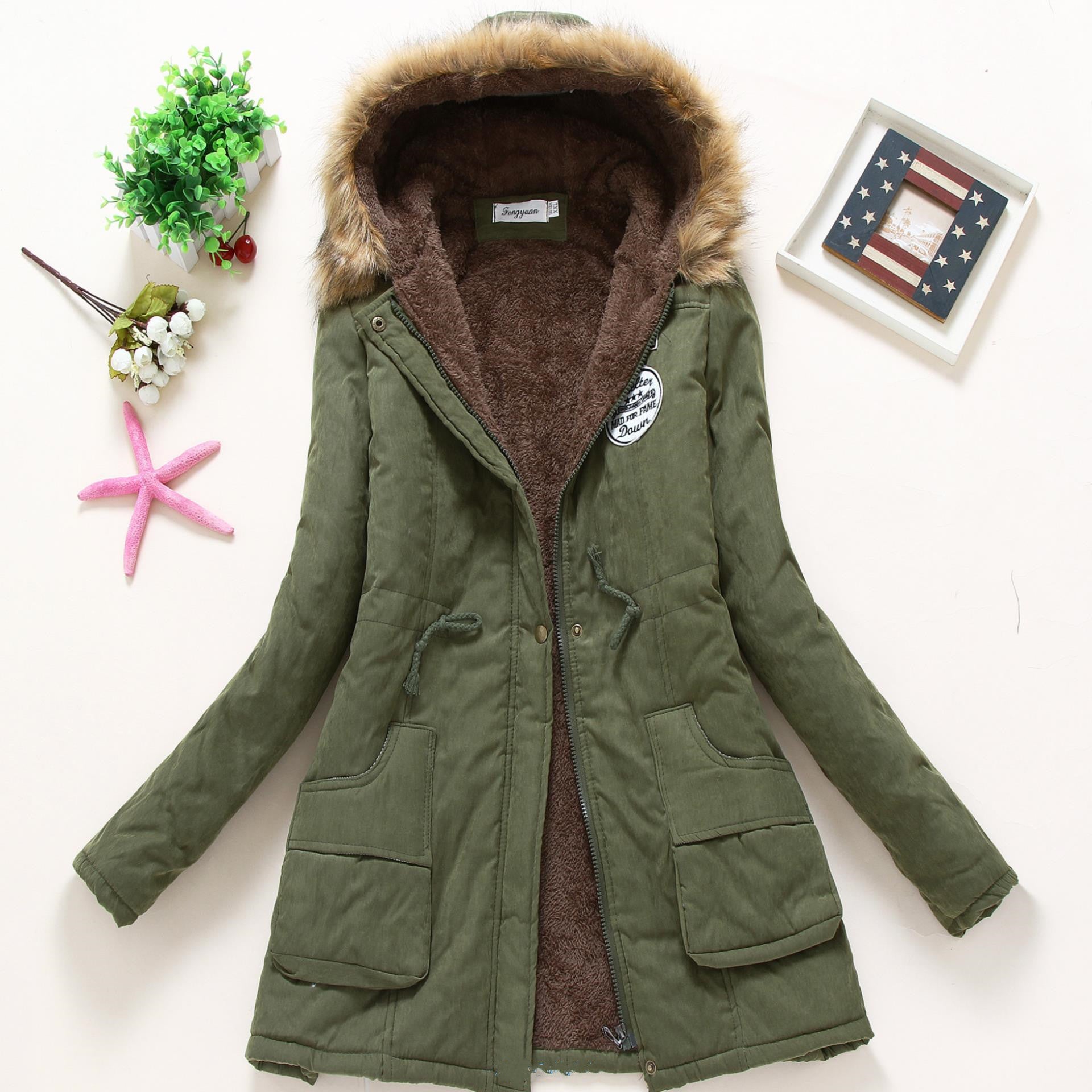 Hooded Winter Jacket - Women's Fashion  - Warm Coats
