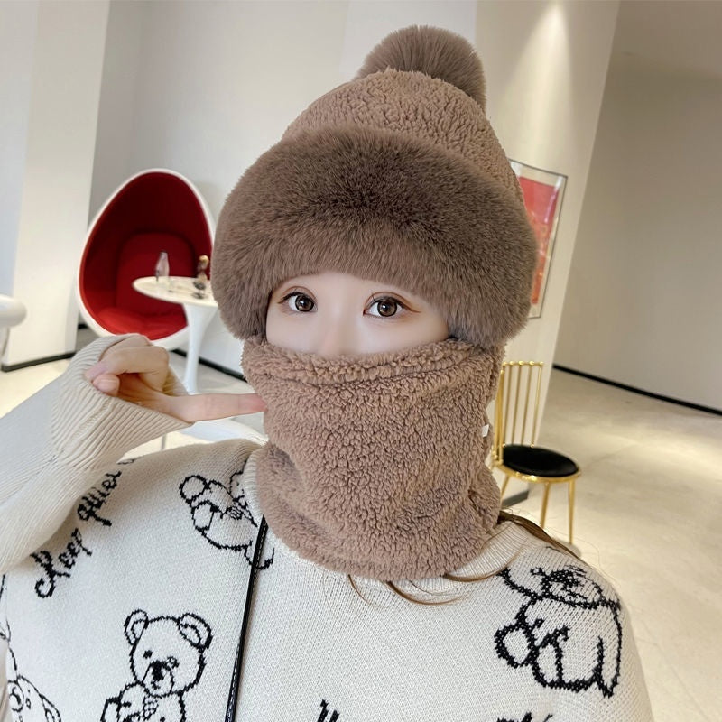 Pullover Hat Scarf Integrated All-match Electric Car Cycling Warm Artifact Windproof Neck Protection