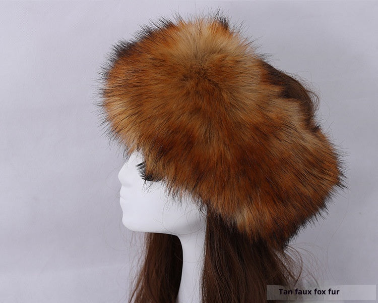 Elastic Faux Fur Fox Fur Headband For Women
