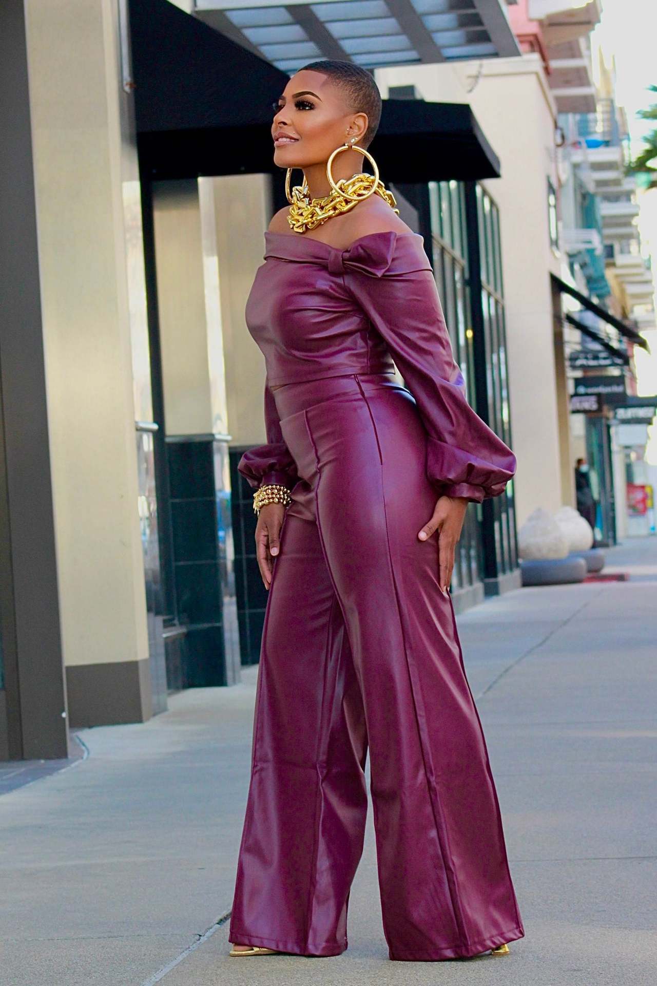 Personality Fashion Leather Suit  - Women