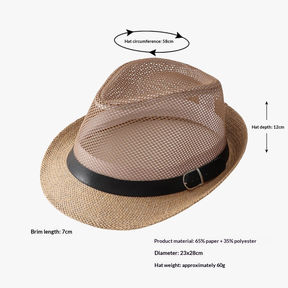 Straw Beach Summer Sun For Men And Women Sun-protective Fedora Panama Hat