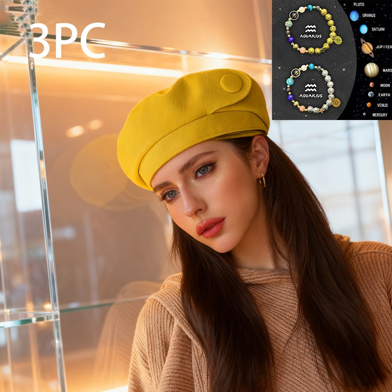 A British-style Casual Painter Hat That Is Versatile And Can Show Off Your Face