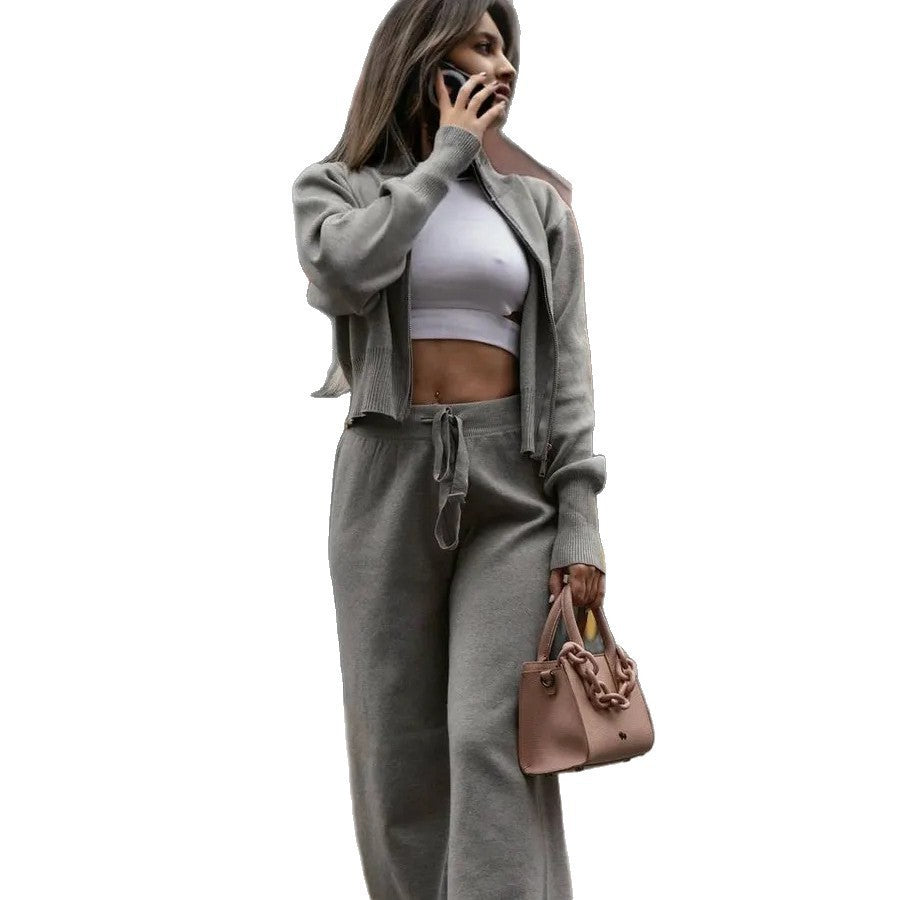 Two-piece Set Casual Cardigan Suit Women