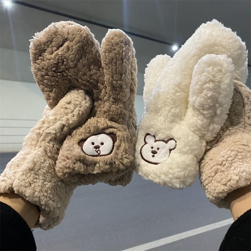 Cartoon Thickened Warm And Cold Gloves