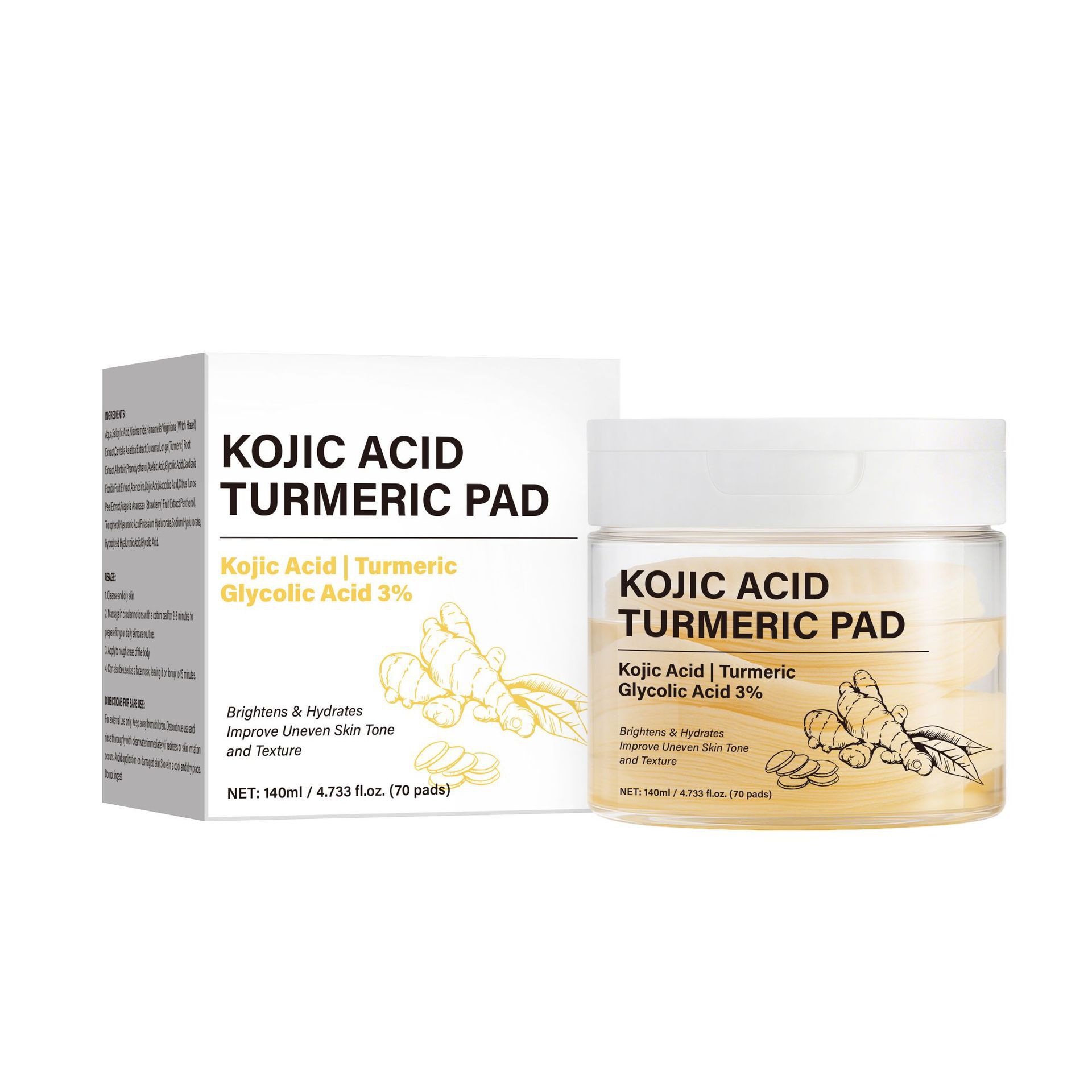 Kojic Acid Turmeric Purifying Toner Pads