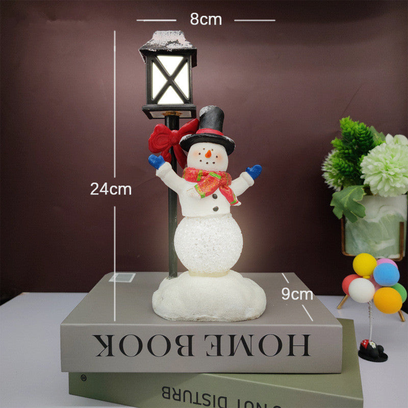 Christmas Gifts - Resin Christmas Snowman Night Light Decoration Christmas Gifts Crafts