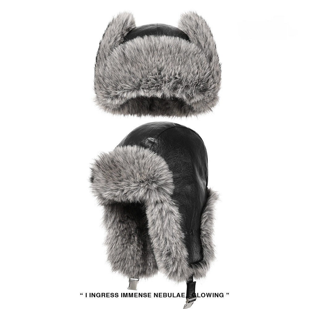 Retro Fleece-Lined Warm Womens Cycling Ear-Protecting Hat